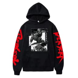 Anime Berserk Hoodies for Men Japanese Harajuku Fashion New Hoodie Sweatshirts Unisex Black Long Sleeve Funny Graphic Pullovers