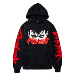 Anime Berserk Hoodies for Men Japanese Harajuku Fashion New Hoodie Sweatshirts Unisex Black Long Sleeve Funny Graphic Pullovers