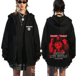 Rock Band Tokio Hotel Kaulitz Zipper Hoodies Men's Clothing Autumn Winter Zip Up Hooded Sweatshirts Casual Vintage Hoodie Jacket