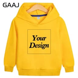 Custom Premium Kids Hoodie 100% Cotton Hoody Sweatshirts Print Your Design Text Photo Toddler Boy Girl Parent Kid Clothes 280gsm
