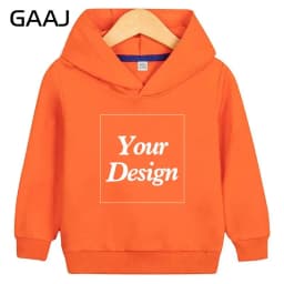 Custom Premium Kids Hoodie 100% Cotton Hoody Sweatshirts Print Your Design Text Photo Toddler Boy Girl Parent Kid Clothes 280gsm