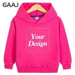 Custom Premium Kids Hoodie 100% Cotton Hoody Sweatshirts Print Your Design Text Photo Toddler Boy Girl Parent Kid Clothes 280gsm