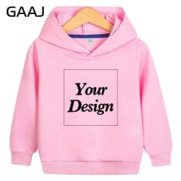 Custom Premium Kids Hoodie 100% Cotton Hoody Sweatshirts Print Your Design Text Photo Toddler Boy Girl Parent Kid Clothes 280gsm