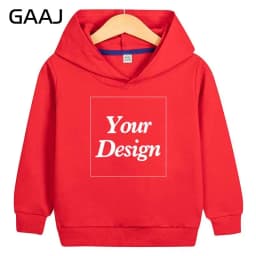 Custom Premium Kids Hoodie 100% Cotton Hoody Sweatshirts Print Your Design Text Photo Toddler Boy Girl Parent Kid Clothes 280gsm