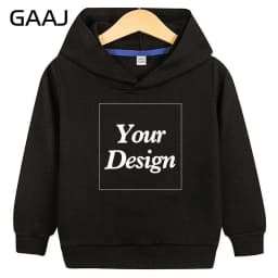Custom Premium Kids Hoodie 100% Cotton Hoody Sweatshirts Print Your Design Text Photo Toddler Boy Girl Parent Kid Clothes 280gsm