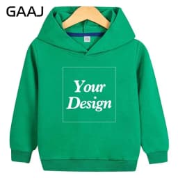 Custom Premium Kids Hoodie 100% Cotton Hoody Sweatshirts Print Your Design Text Photo Toddler Boy Girl Parent Kid Clothes 280gsm