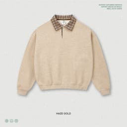 ZODF Fashion Autumn Men 320gsm Turn Down Collar Sweatshirt Unisex Cusual Old Money Style Polo Pullovers HY1317
