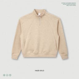 ZODF Trendy Autumn 320gsm Polo Collar Sweatshirt For Man Unisex Cusual Old Money Style Half Zipper Pullovers Streetwears HY1319