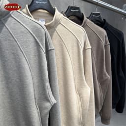 ZODF Trendy Autumn 320gsm Polo Collar Sweatshirt For Man Unisex Cusual Old Money Style Half Zipper Pullovers Streetwears HY1319