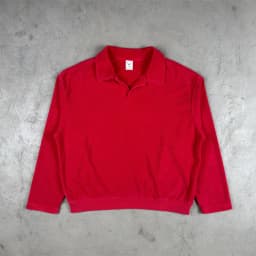 ZODF Trendy Men 380gsm V Neck Polo Collar Sweatshirt Unisex Washed Fire Snowflake Old Money Style Pullovers HY1322