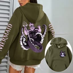 The Little Mermaid Ursula Men Hoodie Cartoon Anime Women Pullover Tops 2026 Casual Autumn Winter Couple Oversized Sweatshirts