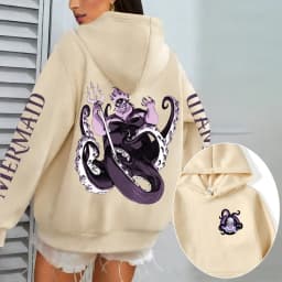 The Little Mermaid Ursula Men Hoodie Cartoon Anime Women Pullover Tops 2026 Casual Autumn Winter Couple Oversized Sweatshirts