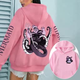 The Little Mermaid Ursula Men Hoodie Cartoon Anime Women Pullover Tops 2026 Casual Autumn Winter Couple Oversized Sweatshirts