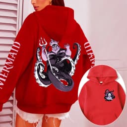 The Little Mermaid Ursula Men Hoodie Cartoon Anime Women Pullover Tops 2026 Casual Autumn Winter Couple Oversized Sweatshirts