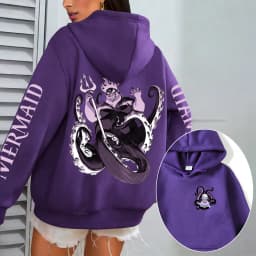 The Little Mermaid Ursula Men Hoodie Cartoon Anime Women Pullover Tops 2026 Casual Autumn Winter Couple Oversized Sweatshirts