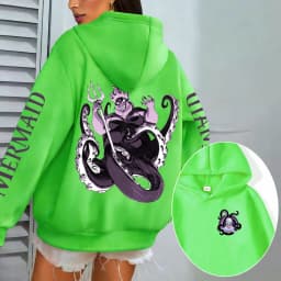 The Little Mermaid Ursula Men Hoodie Cartoon Anime Women Pullover Tops 2026 Casual Autumn Winter Couple Oversized Sweatshirts