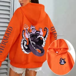 The Little Mermaid Ursula Men Hoodie Cartoon Anime Women Pullover Tops 2026 Casual Autumn Winter Couple Oversized Sweatshirts