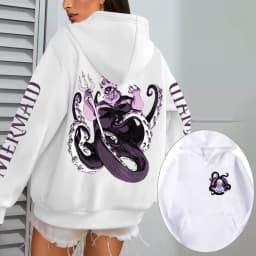 The Little Mermaid Ursula Men Hoodie Cartoon Anime Women Pullover Tops 2026 Casual Autumn Winter Couple Oversized Sweatshirts