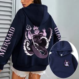 The Little Mermaid Ursula Men Hoodie Cartoon Anime Women Pullover Tops 2026 Casual Autumn Winter Couple Oversized Sweatshirts