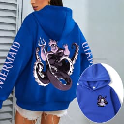 The Little Mermaid Ursula Men Hoodie Cartoon Anime Women Pullover Tops 2026 Casual Autumn Winter Couple Oversized Sweatshirts