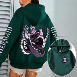 The Little Mermaid Ursula Men Hoodie Cartoon Anime Women Pullover Tops 2026 Casual Autumn Winter Couple Oversized Sweatshirts