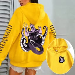 The Little Mermaid Ursula Men Hoodie Cartoon Anime Women Pullover Tops 2026 Casual Autumn Winter Couple Oversized Sweatshirts