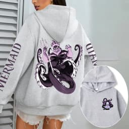 The Little Mermaid Ursula Men Hoodie Cartoon Anime Women Pullover Tops 2026 Casual Autumn Winter Couple Oversized Sweatshirts