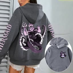 The Little Mermaid Ursula Men Hoodie Cartoon Anime Women Pullover Tops 2026 Casual Autumn Winter Couple Oversized Sweatshirts