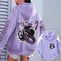 The Little Mermaid Ursula Men Hoodie Cartoon Anime Women Pullover Tops 2026 Casual Autumn Winter Couple Oversized Sweatshirts