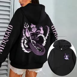 The Little Mermaid Ursula Men Hoodie Cartoon Anime Women Pullover Tops 2026 Casual Autumn Winter Couple Oversized Sweatshirts