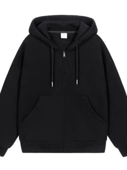 Heavyweight Hooded Sweatshirt Cardigan Men's Spring Autumn Winter New Fleece Lined Trendy Brand Casual Outerwear Jacket