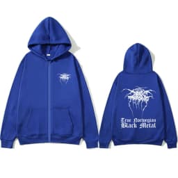 Vintage Darkthrone True Norwegian Black Metal Zipper Hoodie Mayhem Zip Up Hoodies Men Women Death Black Metal Rock Zip Up Jacket