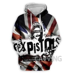 New Fashion Women/Men's 3D Print Sex Pistols Rock Hoodies Hooded Sweatshirts Harajuku Hoodie Sweatshirts Tops Clothing