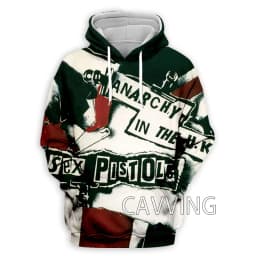 New Fashion Women/Men's 3D Print Sex Pistols Rock Hoodies Hooded Sweatshirts Harajuku Hoodie Sweatshirts Tops Clothing