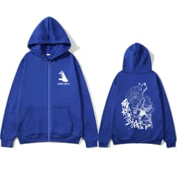Anime My Hero Academia Shigaraki Tomura Zipper Hoodie Men Retro Fleece Zip Up Jacket Man Cartoon Manga Cosplay Zip Up Sweatshirt