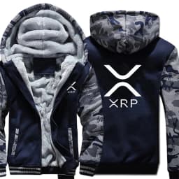 Ripple XRP Cryptocurrency Sweatshirts Men Cool Winter Thicken Wool Liner Crypto Hoodies Pullover