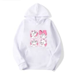 Marie Cat Anime Women Hoodie 2025 New Casual Cartoon Men Pullover Tops Spring Autumn Couple Sweatshirts Clothes