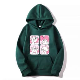 Marie Cat Anime Women Hoodie 2025 New Casual Cartoon Men Pullover Tops Spring Autumn Couple Sweatshirts Clothes