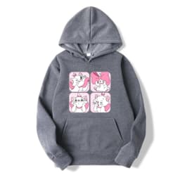 Marie Cat Anime Women Hoodie 2025 New Casual Cartoon Men Pullover Tops Spring Autumn Couple Sweatshirts Clothes