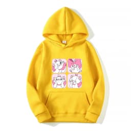 Marie Cat Anime Women Hoodie 2025 New Casual Cartoon Men Pullover Tops Spring Autumn Couple Sweatshirts Clothes