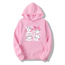 Marie Cat Anime Women Hoodie 2025 New Casual Cartoon Men Pullover Tops Spring Autumn Couple Sweatshirts Clothes