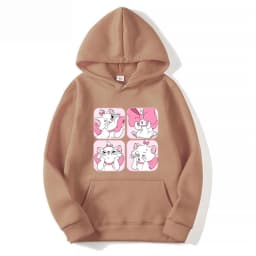 Marie Cat Anime Women Hoodie 2025 New Casual Cartoon Men Pullover Tops Spring Autumn Couple Sweatshirts Clothes