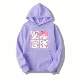 Marie Cat Anime Women Hoodie 2025 New Casual Cartoon Men Pullover Tops Spring Autumn Couple Sweatshirts Clothes