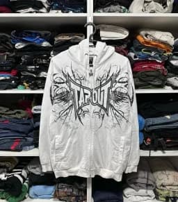 Streetwear Tapout Zipper Hoodie Y2K Mens Hip Hop Letter Retro Graphic Print Black Oversized Hoodie Gothic Jacket Clothes