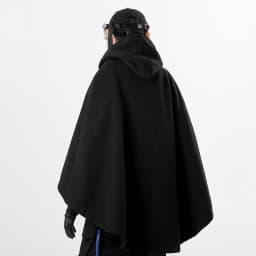 PFNW Autumn Winter Sweatshirt Hooded Fake Two-Piece Pullover Cloak Jacket 2025 Darkwear Male Tops 28W9215