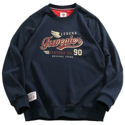 2024 Autumn New American Retro Long Sleeve O-neck Wing Letter Printed Sweatshirts Men's Fashion Terry Pullover Casual Sportwear