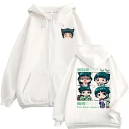 Anime The Apothecary Diaries Maomao Zipper Hoodie Men Women Casual Oversized Zip Up Jacket Male Fleece Cotton Zip Up Sweatshirt