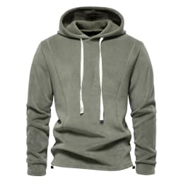 2026 Men's Winter Warm Fleece Tops Sweatshirts Casual Long Sleeve Zipper Stand Collar Pullover Tops Fashion Solid Sweatshirts