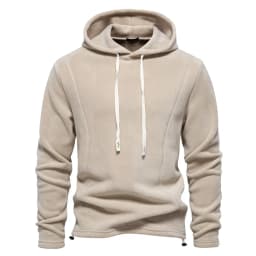 2026 Men's Winter Warm Fleece Tops Sweatshirts Casual Long Sleeve Zipper Stand Collar Pullover Tops Fashion Solid Sweatshirts