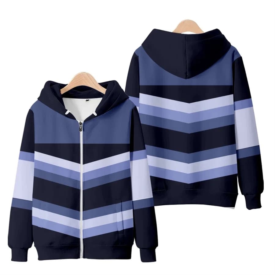 Anime Aaron Hoodies Zipper Varsity Jacket Merch Hoodies Women Men Hooded Sweater Sweatshirts Boys Girls Cosplay Costume Hoodie